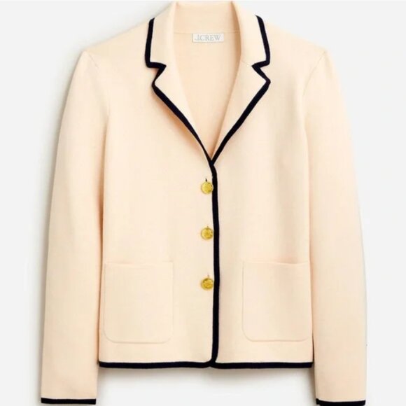 J. Crew Sweaters - J.Crew Contrast-trim Waisted Sweater-blazer For Womens Large